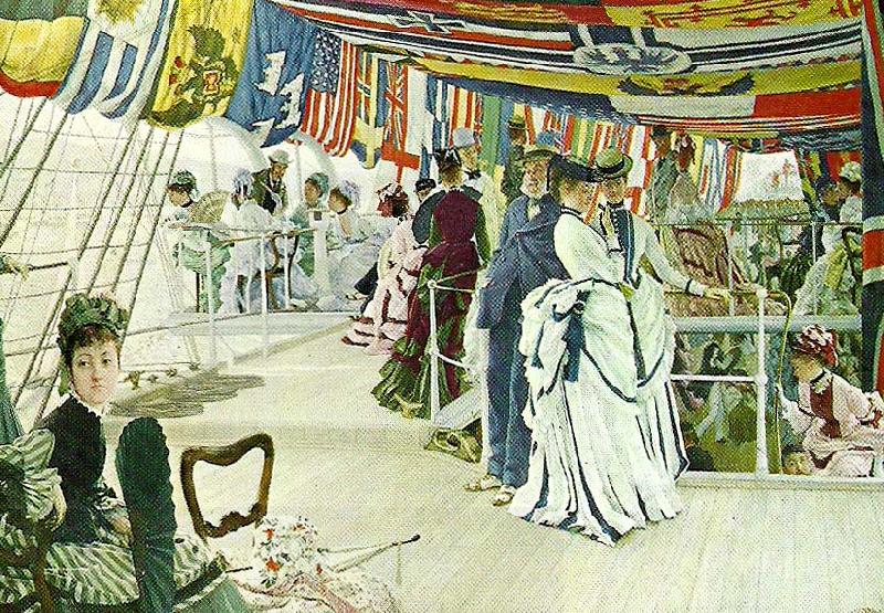 James Tissot festivities aboard ship oil painting picture